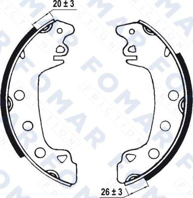 FOMAR Friction FO 0426 - Jarrukenkäsarja inparts.fi