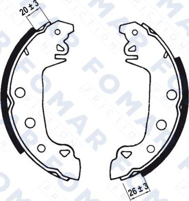 FOMAR Friction FO 0114 - Jarrukenkäsarja inparts.fi