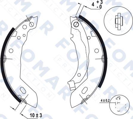 FOMAR Friction FO 0392 - Jarrukenkäsarja inparts.fi