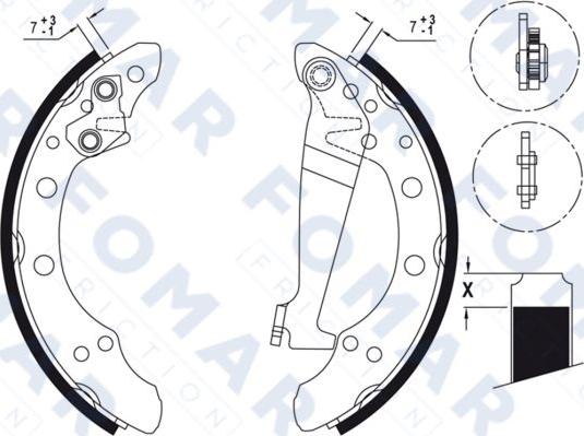 FOMAR Friction FO 0344 - Jarrukenkäsarja inparts.fi