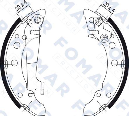 FOMAR Friction FO 0343 - Jarrukenkäsarja inparts.fi