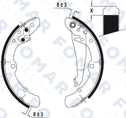 FOMAR Friction FO 0342 - Jarrukenkäsarja inparts.fi