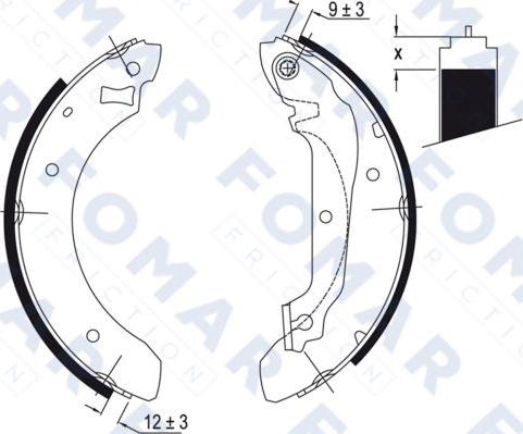 FOMAR Friction FO 0385 - Jarrukenkäsarja inparts.fi