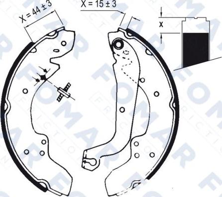 FOMAR Friction FO 0383 - Jarrukenkäsarja inparts.fi