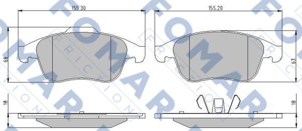 FOMAR Friction FO 896381 - Jarrupala, levyjarru inparts.fi