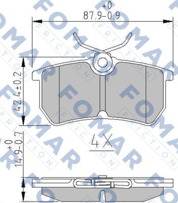 FOMAR Friction FO 892481 - Jarrupala, levyjarru inparts.fi