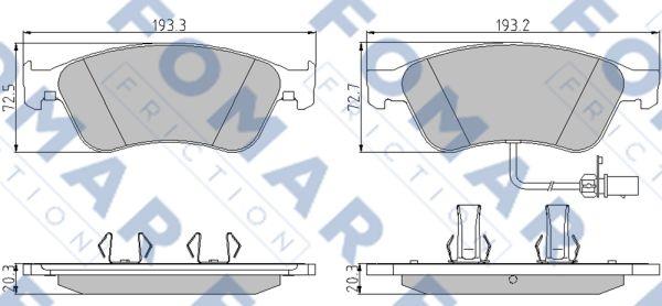 FOMAR Friction FO 858881 - Jarrupala, levyjarru inparts.fi