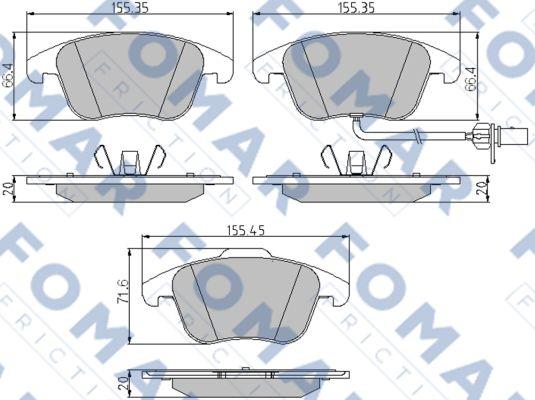 FOMAR Friction FO 862381 - Jarrupala, levyjarru inparts.fi