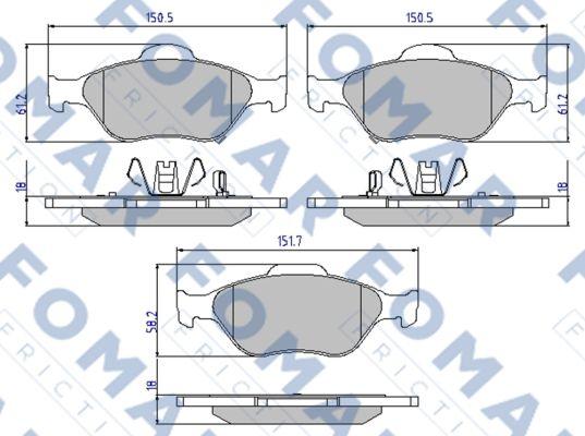 FOMAR Friction FO 800281 - Jarrupala, levyjarru inparts.fi