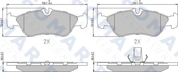 FOMAR Friction FO 886281 - Jarrupala, levyjarru inparts.fi