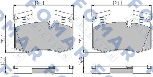 FOMAR Friction FO 888083 - Jarrupala, levyjarru inparts.fi