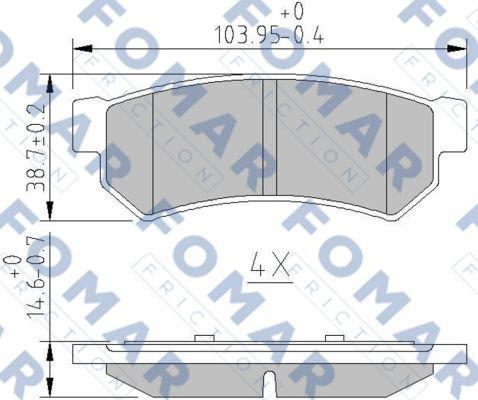 FOMAR Friction FO 887683 - Jarrupala, levyjarru inparts.fi