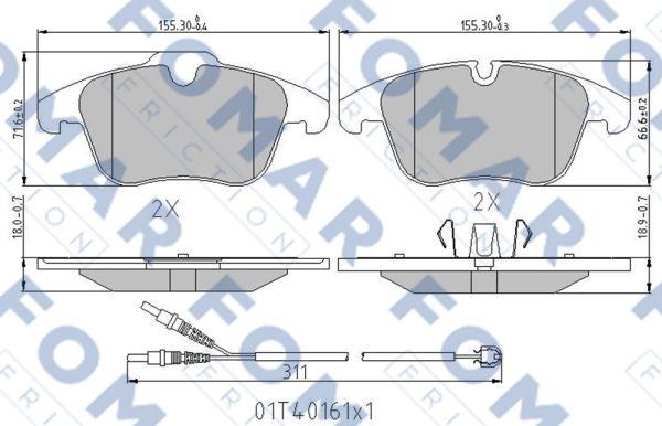 FOMAR Friction FO 338481 - Jarrupala, levyjarru inparts.fi