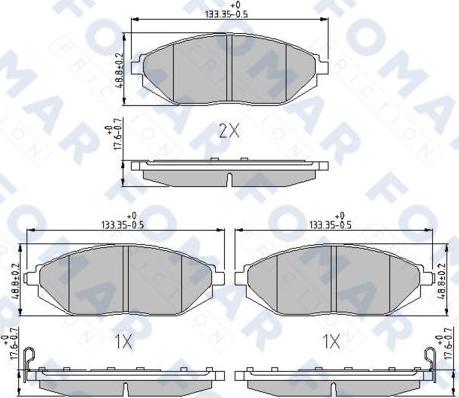 FOMAR Friction FO 242281 - Jarrupala, levyjarru inparts.fi