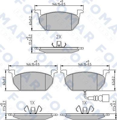 FOMAR Friction FO 264981 - Jarrupala, levyjarru inparts.fi