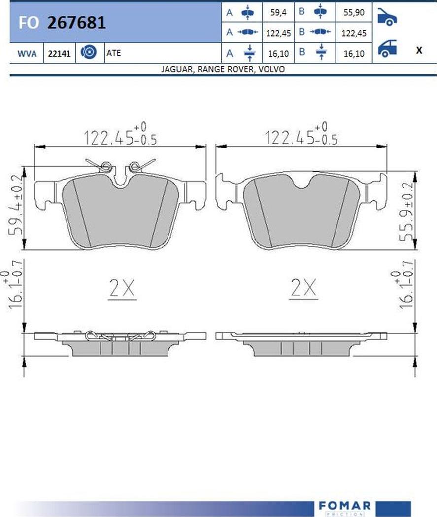 FOMAR Friction FO 267681 - Jarrupala, levyjarru inparts.fi