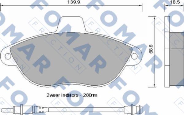 FOMAR Friction FO 742581 - Jarrupala, levyjarru inparts.fi