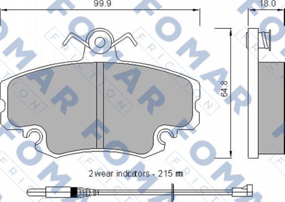 FOMAR Friction FO 724281 - Jarrupala, levyjarru inparts.fi