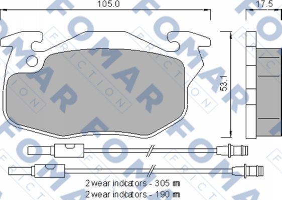 FOMAR Friction FO 721281 - Jarrupala, levyjarru inparts.fi