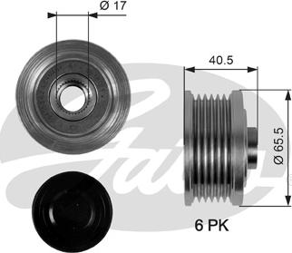 Gates OAP7032 - Hihnapyörä, laturi inparts.fi