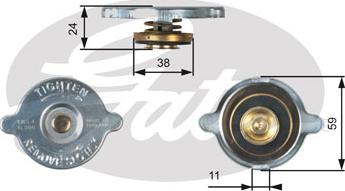 Gates RC106 - Korkki, jäähdytin inparts.fi