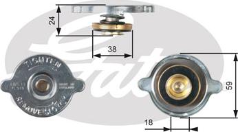 Gates RC115 - Korkki, jäähdytin inparts.fi