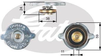 Gates RC118 - Korkki, jäähdytin inparts.fi