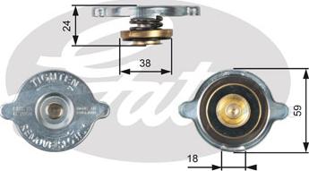 Gates RC113 - Korkki, jäähdytin inparts.fi