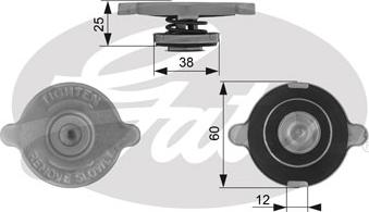 Gates RC132 - Korkki, jäähdytin inparts.fi