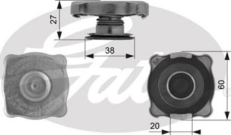 Gates RC129 - Korkki, jäähdytin inparts.fi