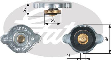 Gates RC124 - Korkki, jäähdytin inparts.fi