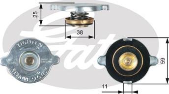 Gates RC122 - Korkki, jäähdytin inparts.fi