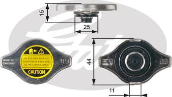 Gates RC127 - Korkki, jäähdytin inparts.fi