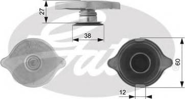 Gates RC225 - Korkki, jäähdytin inparts.fi