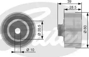 Gates T42067 - Ohjainrulla, hammashihna inparts.fi