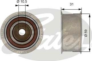 Gates T42180 - Ohjainrulla, hammashihna inparts.fi