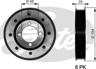 Gates TVD1029 - Hihnapyörä, kampiakseli inparts.fi