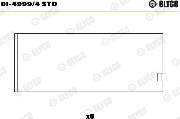 Glyco 01-4999/4 STD - Kiertokangen laakeri inparts.fi