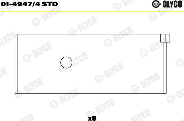 Glyco 01-4947/4 STD - Kiertokangen laakeri inparts.fi