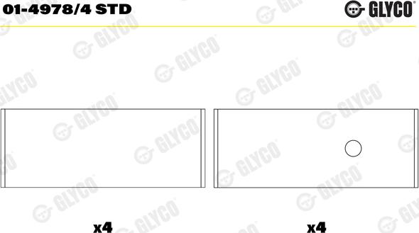 Glyco 01-4978/4 STD - Kiertokangen laakeri inparts.fi