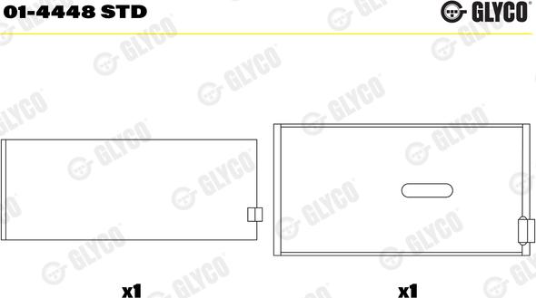 Glyco 01-4448 STD - Kiertokangen laakeri inparts.fi