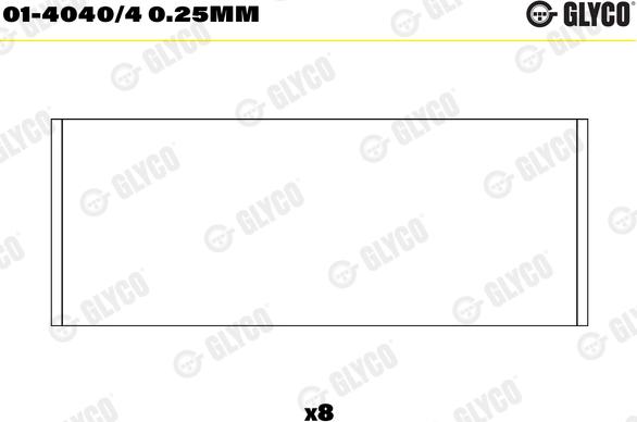 Glyco 01-4040/4 0.25mm - Kiertokangen laakeri inparts.fi