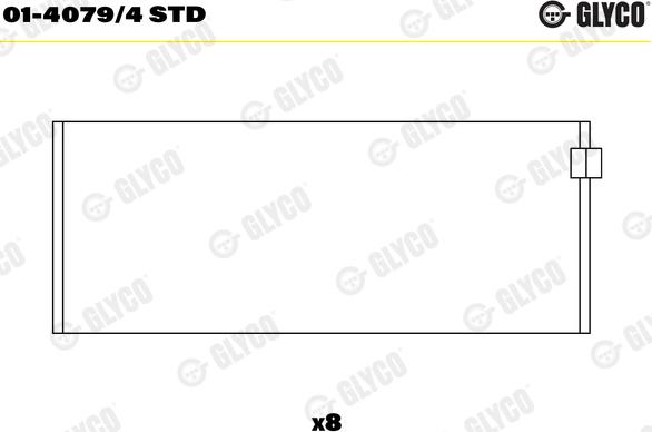 Glyco 01-4079/4 STD - Kiertokangen laakeri inparts.fi