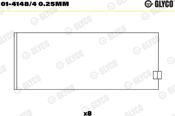 Glyco 01-4148/4 0.25mm - Kiertokangen laakeri inparts.fi