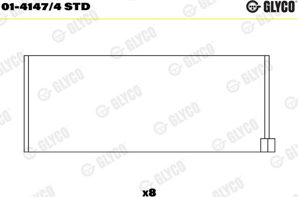 Glyco 01-4147/4 STD - Kiertokangen laakeri inparts.fi