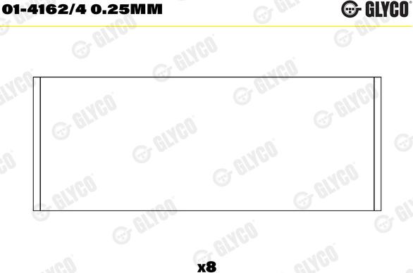 Glyco 01-4162/4 0.25mm - Kiertokangen laakeri inparts.fi