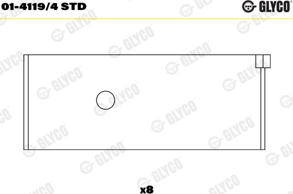 Glyco 01-4119/4 STD - Kiertokangen laakeri inparts.fi