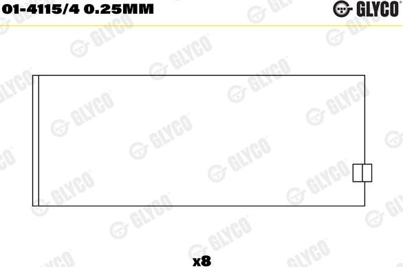 Glyco 01-4115/4 0.25mm - Kiertokangen laakeri inparts.fi