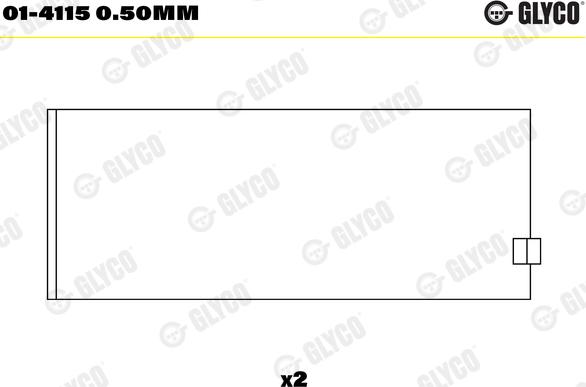 Glyco 01-4115 0.50MM - Kiertokangen laakeri inparts.fi