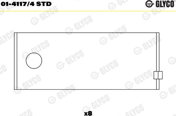 Glyco 01-4117/4 STD - Kiertokangen laakeri inparts.fi